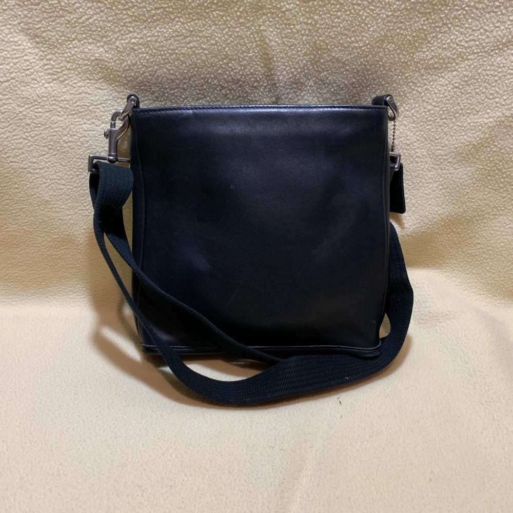 Leather Coach cross body messenger bag